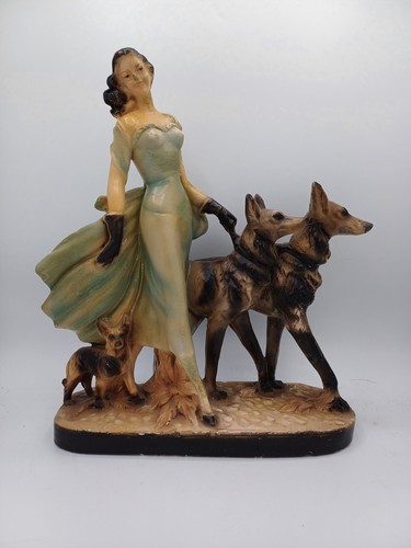 Statue plâtre polychrome - plâtre,