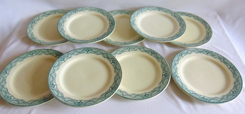 Assiettes plates faience - 9,