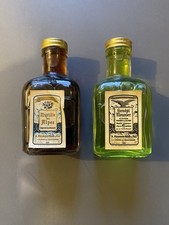 2 Mignonnettes Liqueur alcool meunier génépi myrtille alpes Neuve Pleine vintage