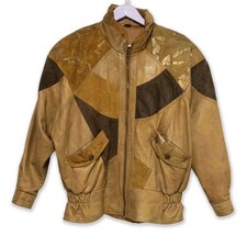 Veste En Cuir Vintage Marron