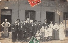 CPA 93 SAINT DENIS CAFE RESTAURANT (au verso Mr COGNET 18 gde rue st marcel