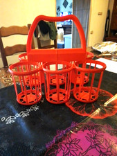 Ancien Porte Bouteille- Orange -Vintage-1970