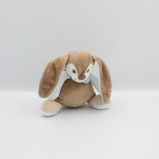 Doudou musical lapin beige marron bleu Emil et Rosy NATTOU 20 cm - 20456