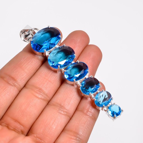Blue topaz gemstone handmade - gemstone,