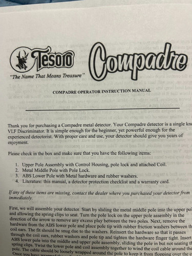 Tesoro compadre metal - metal, detector