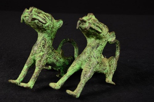 Paire figurines léopard - figurines,