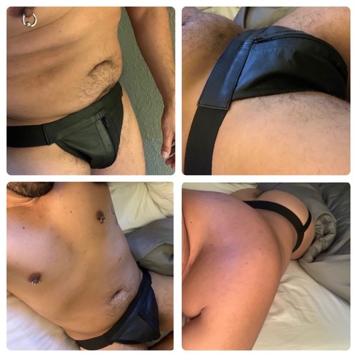 New jockstrap real leather men - jockstrap,