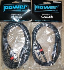 2 câbles power - RCA/ jack stéréo 6,35 et 2 jacks 6,35 / 1 jack 3,5  stereo