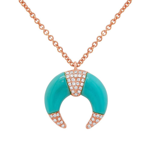 14k rose crescent lune - crescent,