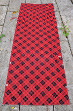 matelas pneumatique camping vintage AIGLE HUTCHINSON écossais