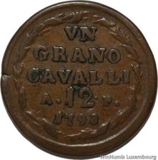 C9720 Italy Naples Kingdom 1 Grano Ferdinando IV 1793 PAP -> Make offer