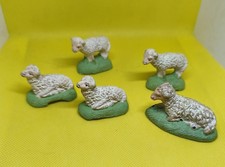 lot 5 ancien santon crèche devineau taille 2 ou 3 moutons