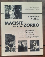 Plaquette MACISTE CONTRE ZORRO