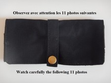 POCHETTE ÉTUI DE VOYAGE NOIR À ROULER POUR 5 MONTRES BIJOUX OU BRACELETS 