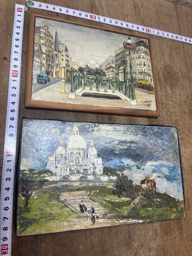 Tableaux ancien paris huile - ancien,