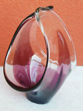 vintage VASE PANIER en CRISTAL