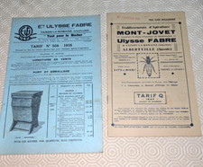 2 Catalogues Tarifs Matériel Apiculture Ulysse FABRE Vaison la Romaine 1935 1937