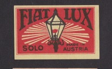  Ancienne étiquette   allumettes  Autriche BN101231 Fiat Lux Lampadaire 