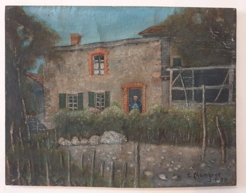 Ancien petit tableau naïf