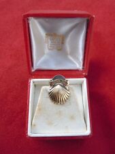 Cartier bijou boutonnière vermeil coquille saint jacques Shell 10 ans 