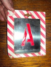 ancien pochoir zinc alphabet