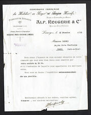 LIMOGES (87) Cie du MEUBLE en NOYER MASSIF "Alp. ROUGERIE & Cie" en 1925
