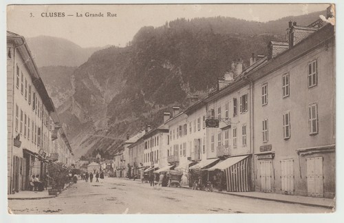 Cluses cpa grande rue - cluses, la