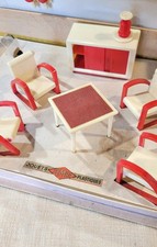 Jouet ancien vintage 1950 Semap plastiques meuble poupée salon vitrine barbie