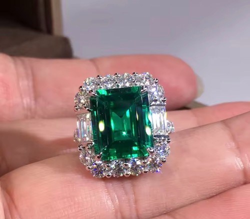 Bague émeraude rectangulaire - bague,