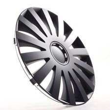 4x Enjoliveurs de jante 15 pouces Couvre-roues "Wind Black" schwarz pour Citroen