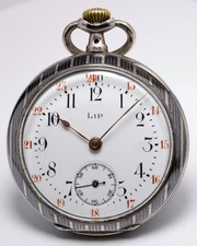 MONTRE ANCIENNE GOUSSET LIP ARGENT NIELLO 1900 VINTAGE FRENCH POCKET WATCH