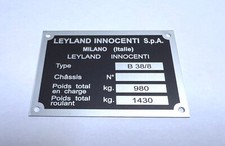 Plaque constructeur INNOCENTI