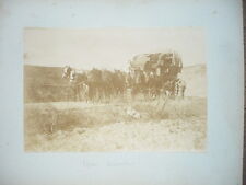 PHOTO ORIGINALE ALGÉRIE 1880 VOYAGE EN CALÈCHE PROBLÈME DE ROUE
