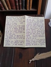 Lettre manuscrite mère d'Yvette 1918 - Correspondance intime guerre - Vintage
