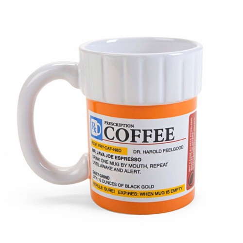 Prescription mug pill bottle - prescription,