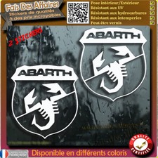 2 stickers autocollant abarth sponsor deco fiat scorpion