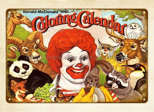 1981 ronald mcdonald coloring - 1981,