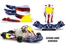 Autocollants Graphiques De Karting Pour KG Freeline Birel Cadet StarsNStripe