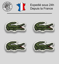 4x Patch Logo Écusson Crocodile Brodé Lacoste (Thermocollant Ou à Coudre)