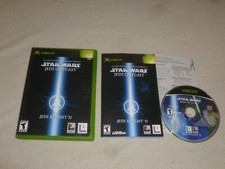 XBOX VIDEO GAME STAR WARS JEDI OUTCAST KNIGHT II COMPLETE W CASE & MANUAL POTF 
