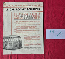 N°21920/9  / prospectus   le car ROCHET-SCHNEIDER  type 465 phenix