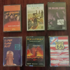 Lot K7 B.Gees, Beach Boy, Rolling S, Elmer, Hallyday, Route 66 TBE Envoi gratuit