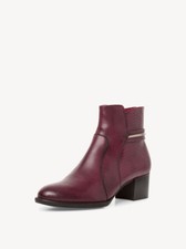 Bottines cuir bordeaux