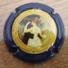 capsules de champagne  senez cristian   n°33  (contour bleu foncé)  cote 3€