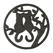 DESSOUS DE PLAT CHAT EN FONTE AJOURÉE