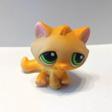 figurine PETSHOP  original  chat de goutiere jaune   pet shop LPS