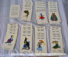 Ancien jeu de 7 familles, jungle, trottine, broute, clapote, patte velours....