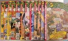 LES TORTUES NINJA MAGAZINE 1 À 12 TBE 1990 ED. TOURNON STICKERS POSTERS