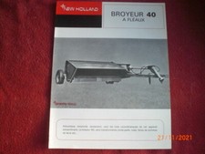 ANCIEN   PROSPECTUS  PUBLICITAIRE  BROYEUR  A  FLEAUX   NEW HOLLAND  40