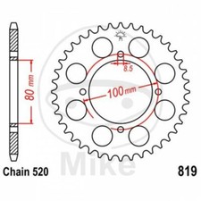 Engrenage 39 Dents 520 Noir